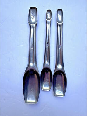 Vintage Foley Nesting Measuring Spoons Three Stainless Double Ended Interlocking